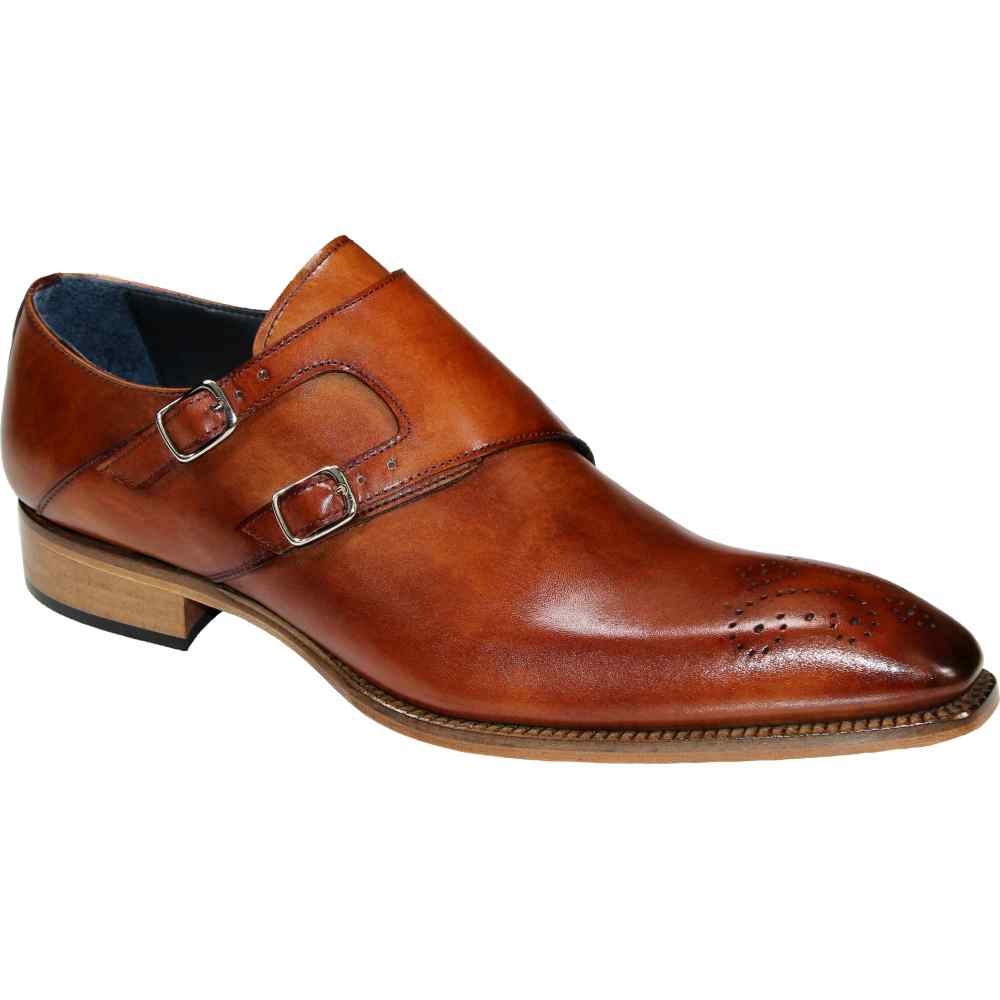 Duca by Matiste Vergato Genuine Leather Shoes Brandy Image