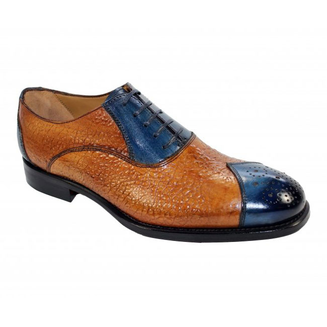 Emilio Franco 302 Blue / Cognac Shoes Image