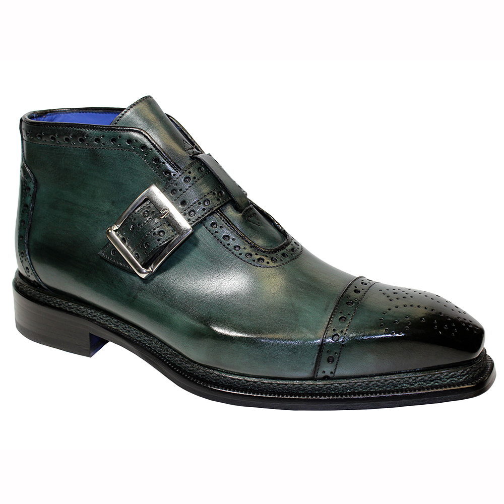Emilio Franco Aldo Leather Boots Green Image