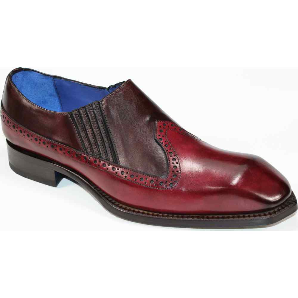 Emilio Franco Brio Genuine Leather Shoes Antique Red/ Burgundy Image