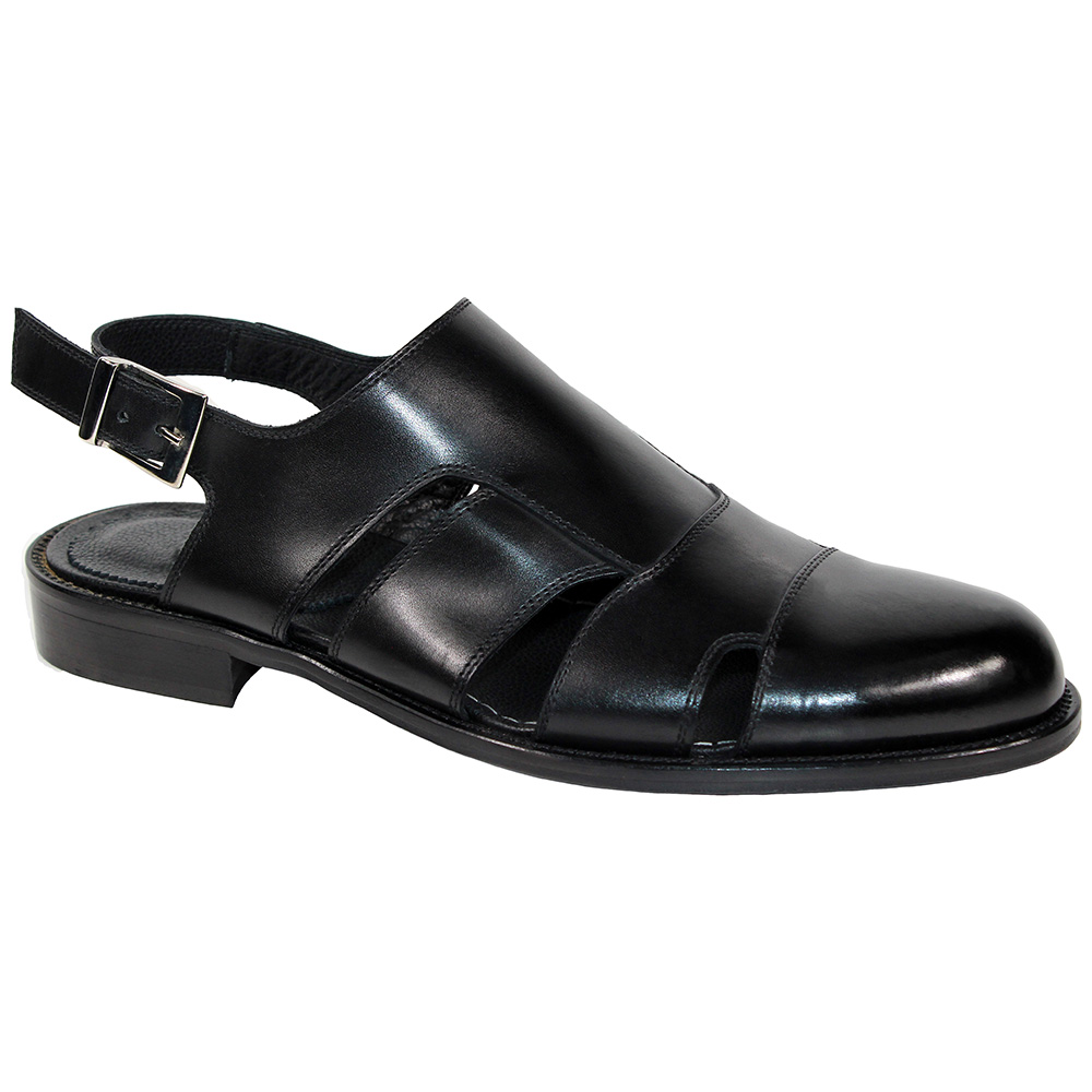 Emilio Franco Catania Calfskin Sandals Black Image