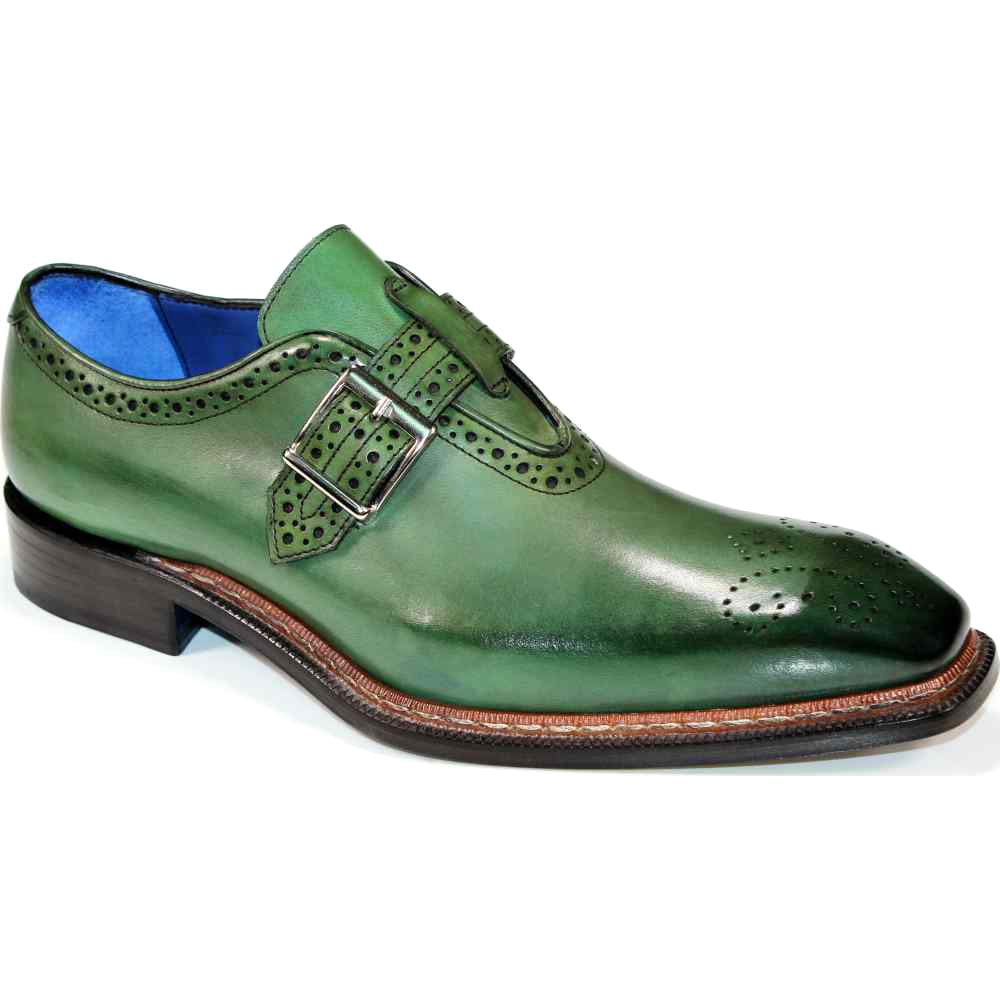 Emilio Franco Filippo Genuine Leather Shoes Green Image