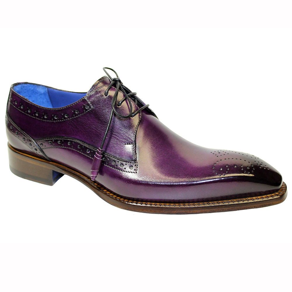 Emilio Franco Giacamo Leather Shoes Purple Image