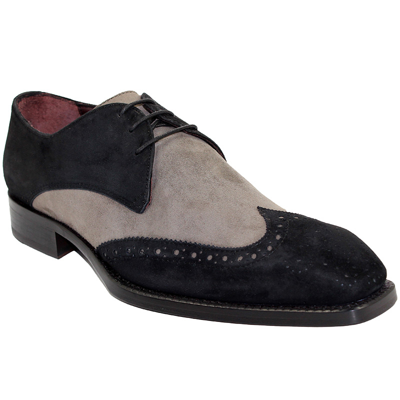 Emilio Franco Leo Suede Black/Grey Shoes Image