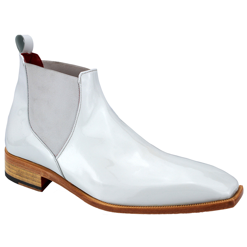Emilio Franco Leonardo Patent Boots White Image