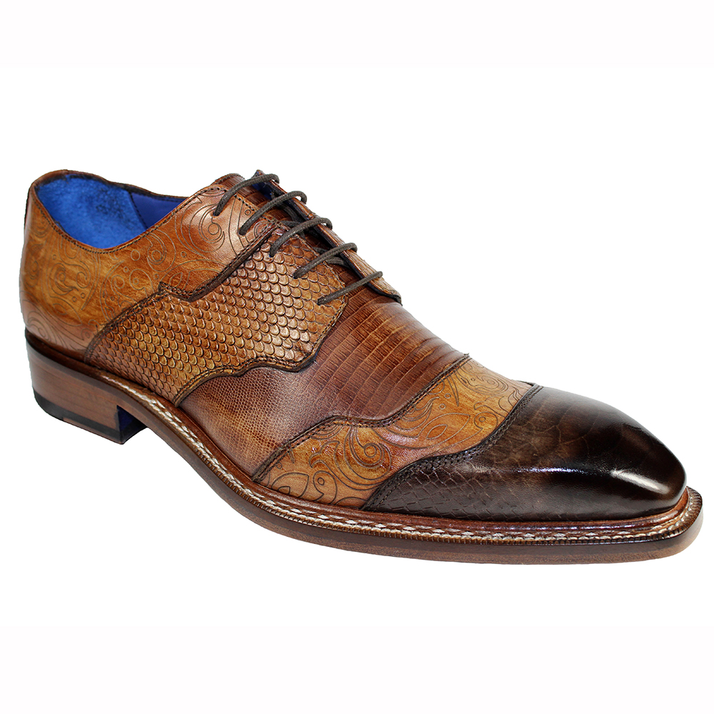 Emilio Franco Martino Leather Shoes Brown Combo Image