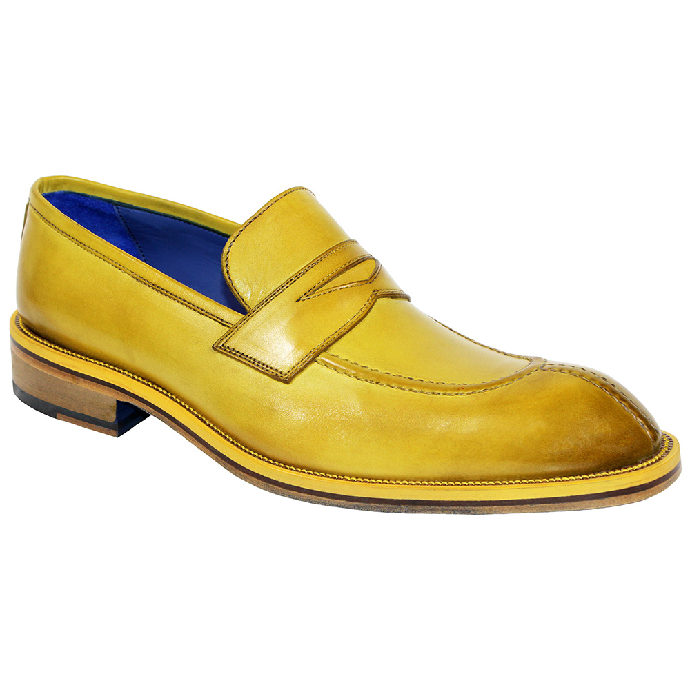 Emilio Franco Mirko Calfskin Loafers Yellow Image