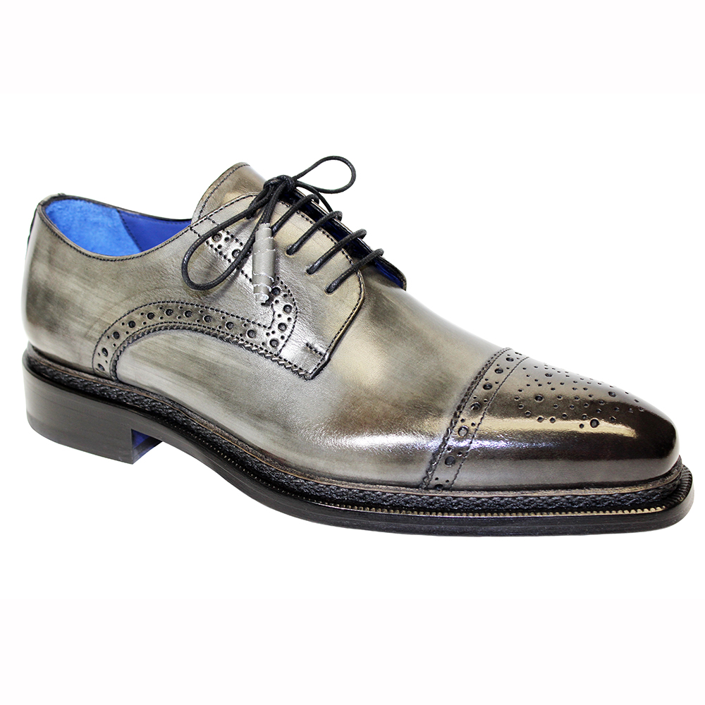 Emilio Franco Nicolo Leather Shoes Gray Image
