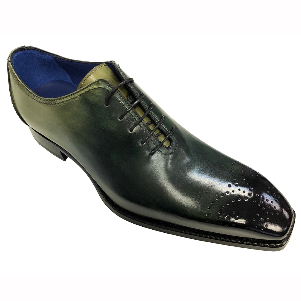 Emilio Franco Valerio Leather Shoes Green Combo Image