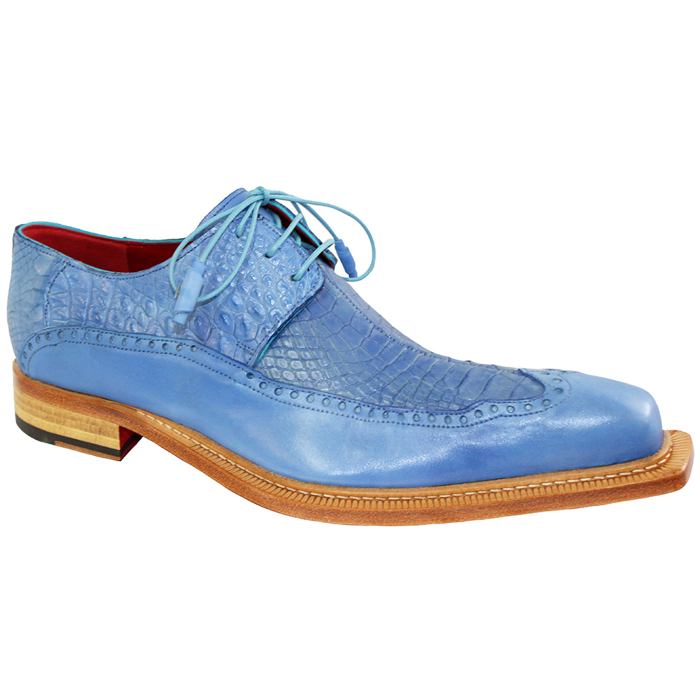Fennix Finley Calfskin / Alligator Shoes L Blue Image