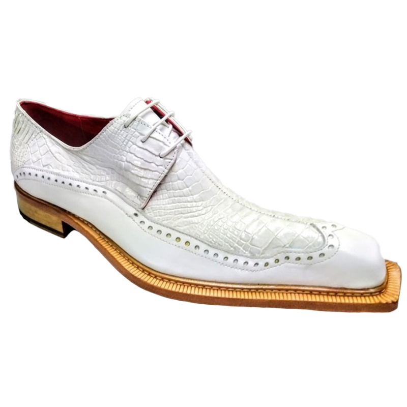 Fennix Finley Alligator & Calfskin Shoes White Image