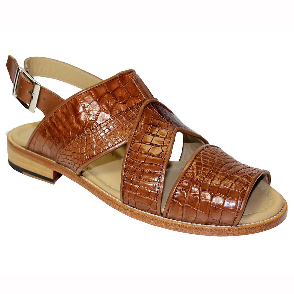 Fennix Harold Alligator Sandals Rust (Special Order) Image