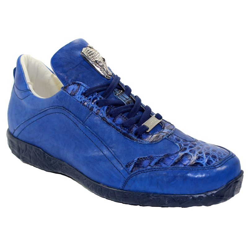 Fennix Jack Hornback & Calfskin Sneakers Blue Image