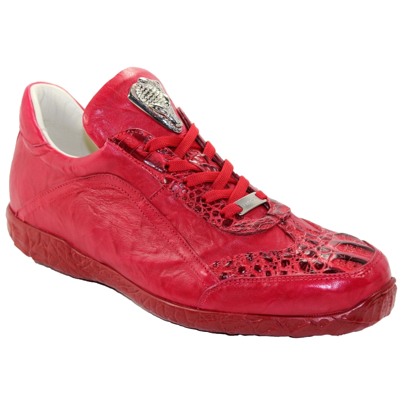 Fennix Jack Hornback & Calfskin Sneakers Red Image
