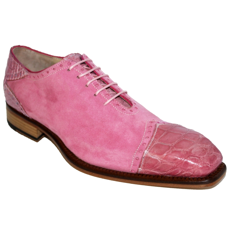Fennix James Alligator & Suede Shoes Pink Image