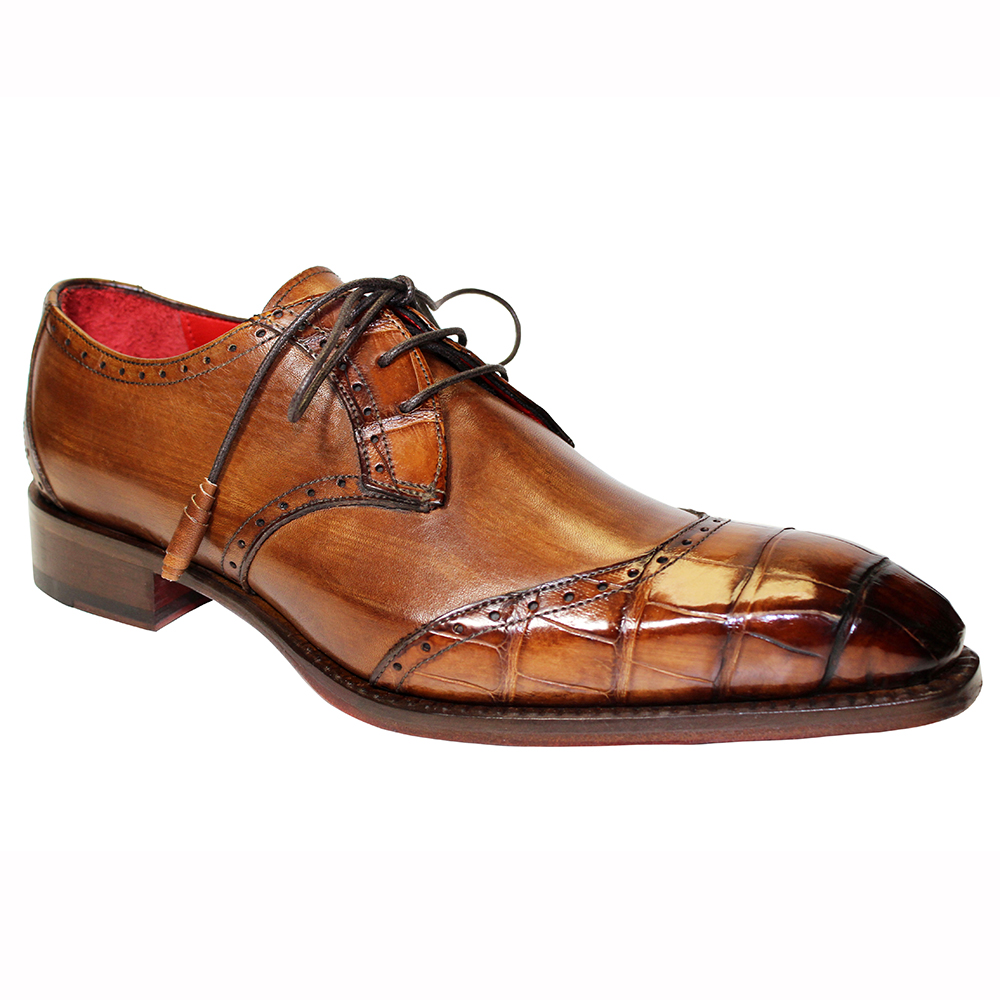 Fennix Jax Leather & Alligator Shoes Brown Image