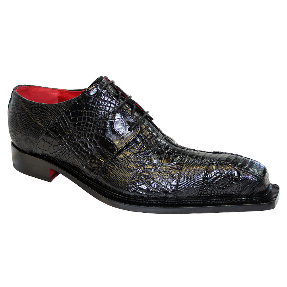 Fennix Kingston Alligator & Lizard Shoes Black Image