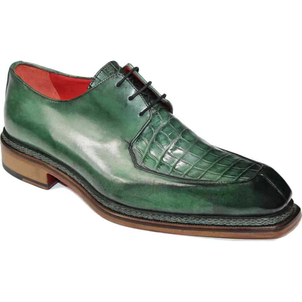 Fennix Marcus Genuine Alligator/ Leather Shoes Green Image