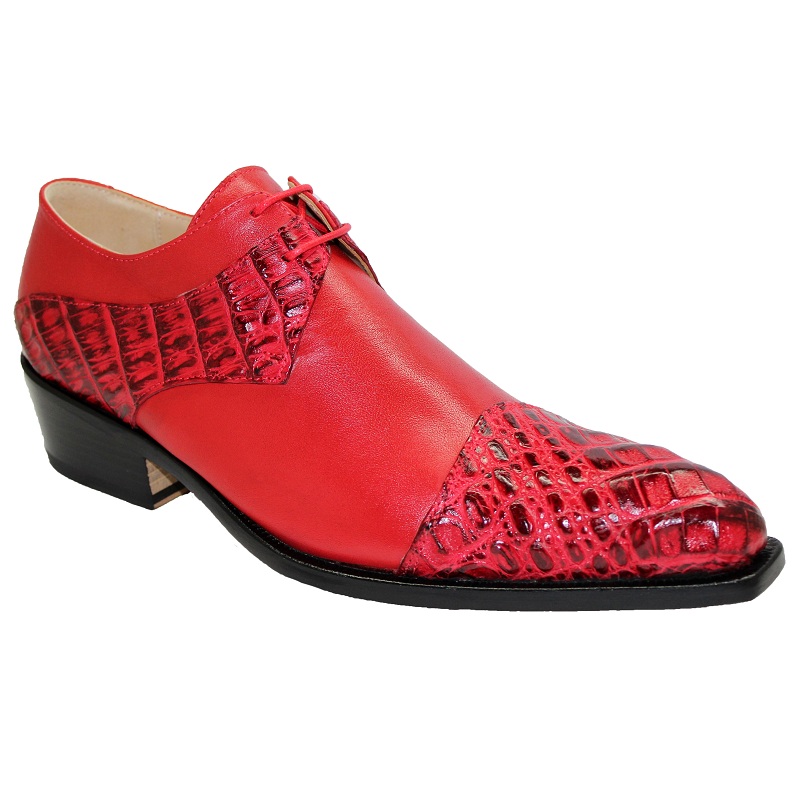 Fennix Max Calf and Hornback Cap-toe Shoes Red Image