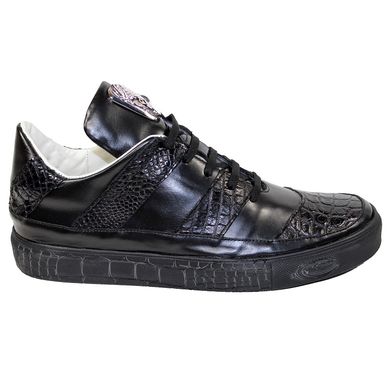 Fennix Noah Alligator and Calfskin Sneakers Black Image