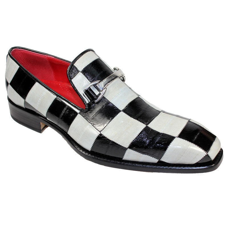 Fennix Oscar Eel Checkerboard Shoes Black / Off White Image