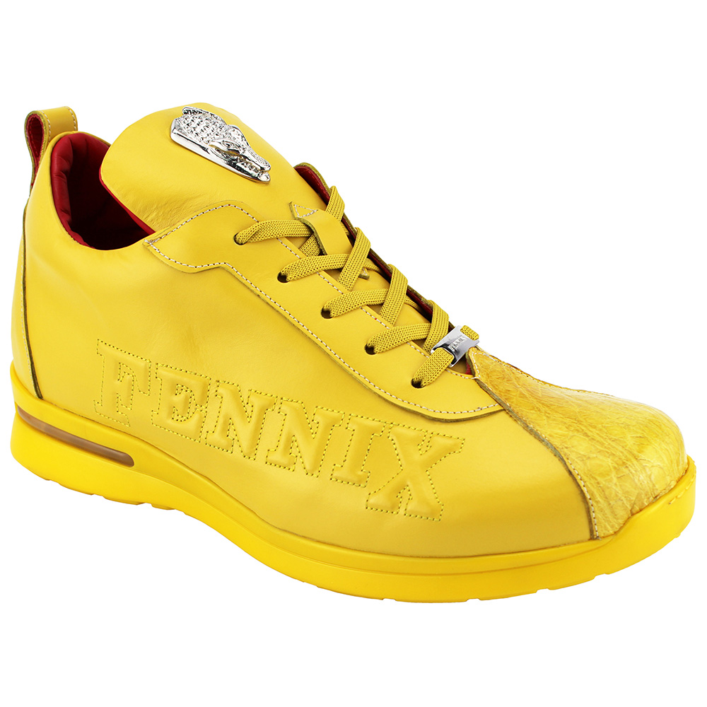 Fennix Roman Alligator / Calfskin Sneakers Yellow Image