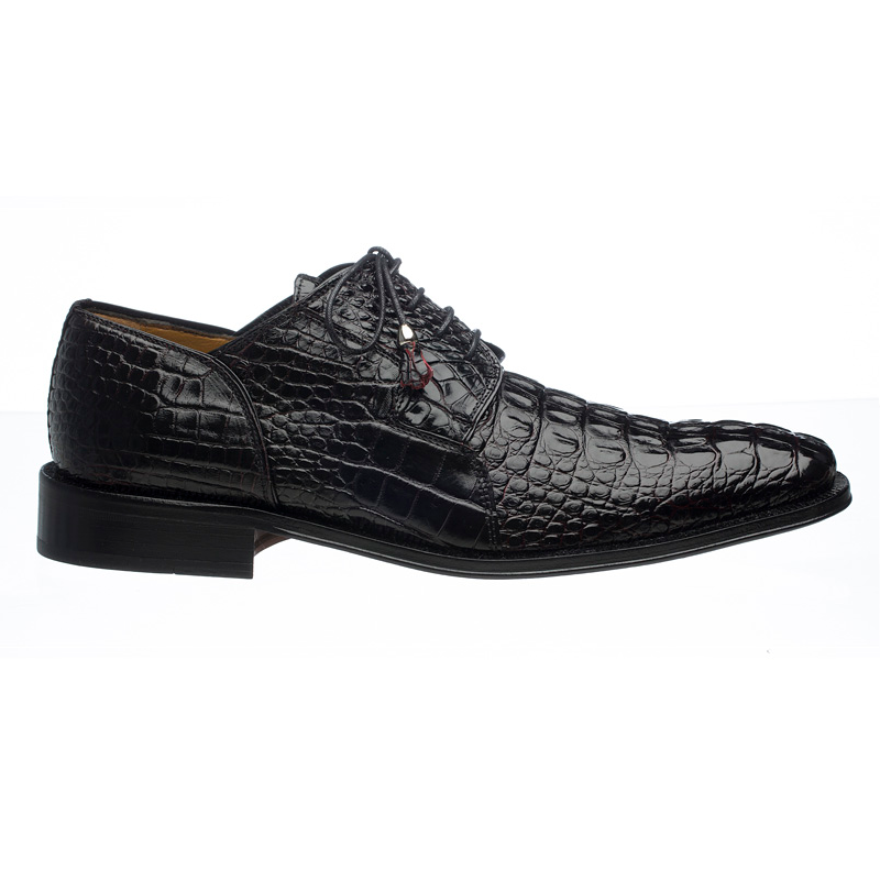 Ferrini 226 Hornback Alligator Derby Shoes Black Cherry Image
