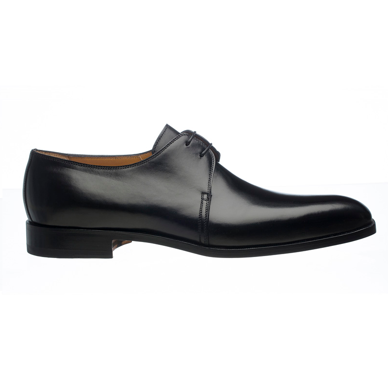 Ferrini 3786 / 160 French Calfskin Plain Toe Derby Shoes Black Image