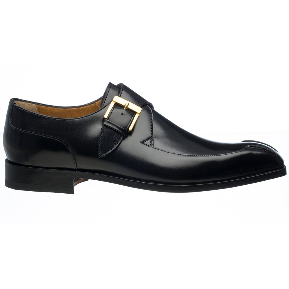 Ferrini 3873 French Calfskin Single Monkstrap Shoes Black Image