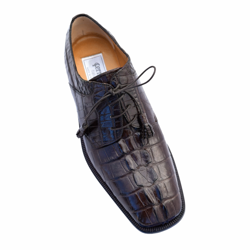 Ferrini 3874 Alligator Dress Shoes Chocolate Image