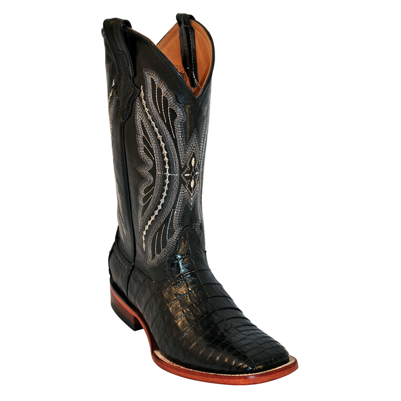 Ferrini Belly Caiman 12493-04 Exotic Boots Black Image