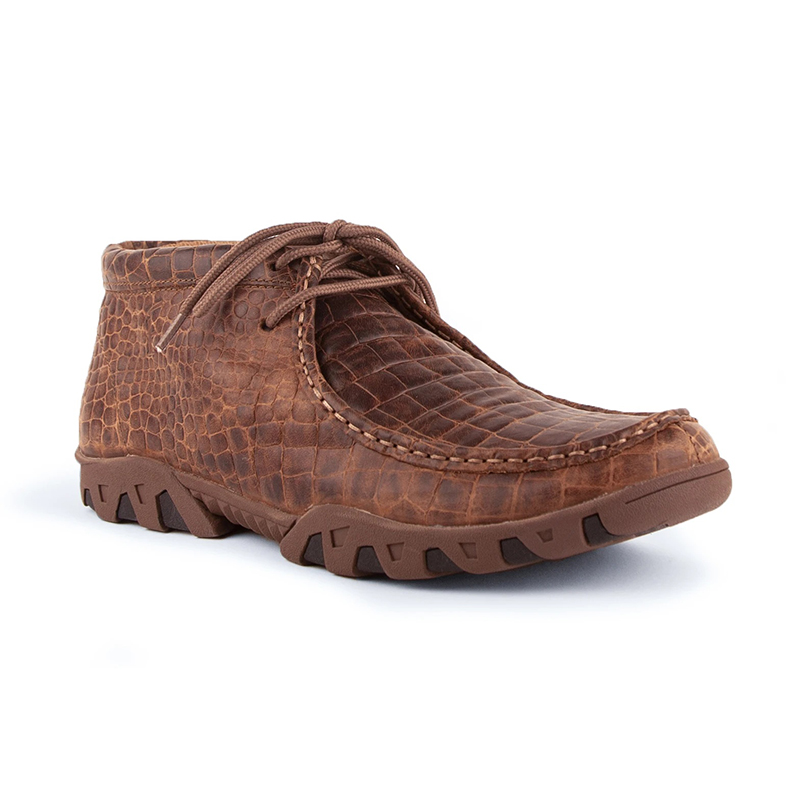 Ferrini Cowhide Print Rogue 33722-10 Round Toe Moccasin Brown Image