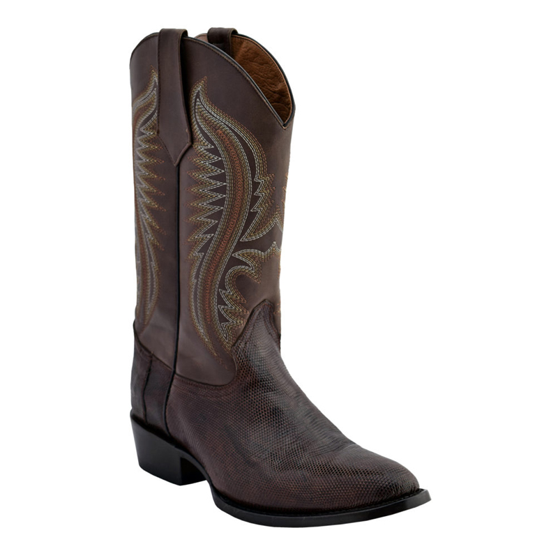 Ferrini Lizard Belly 13611-09 Exotic Boots Chocolate Image