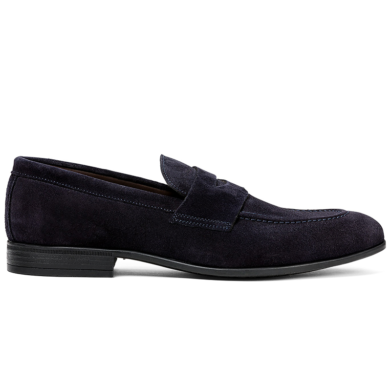 G. Brown Cannon Suede Penny Loafer Navy Image