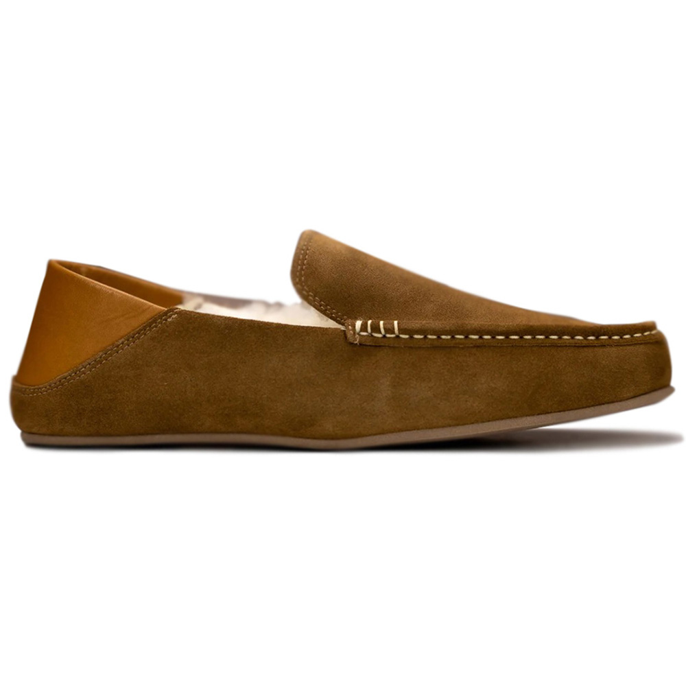 G. Brown Flake-209 Suede Slippers Tan Image