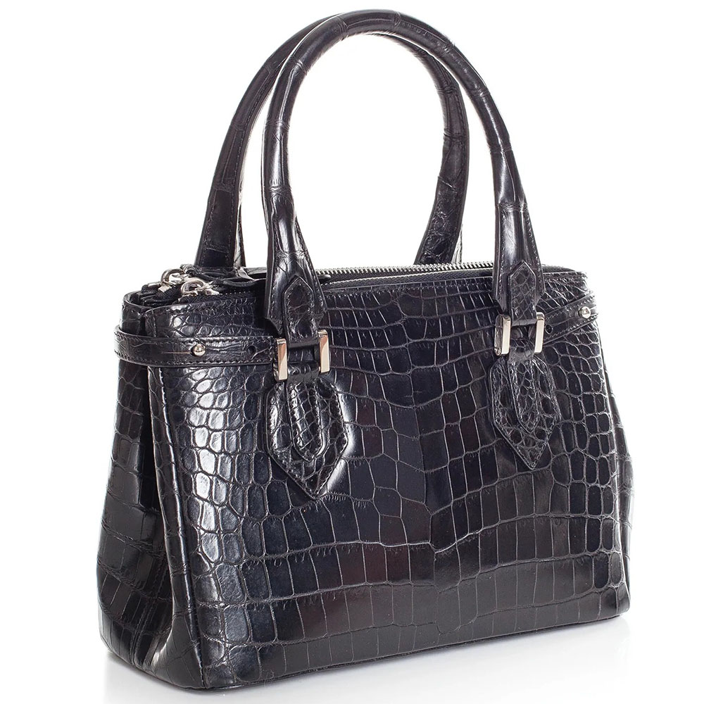 Gracen Juliette Nile Crocodile Women's Handbag Black Image