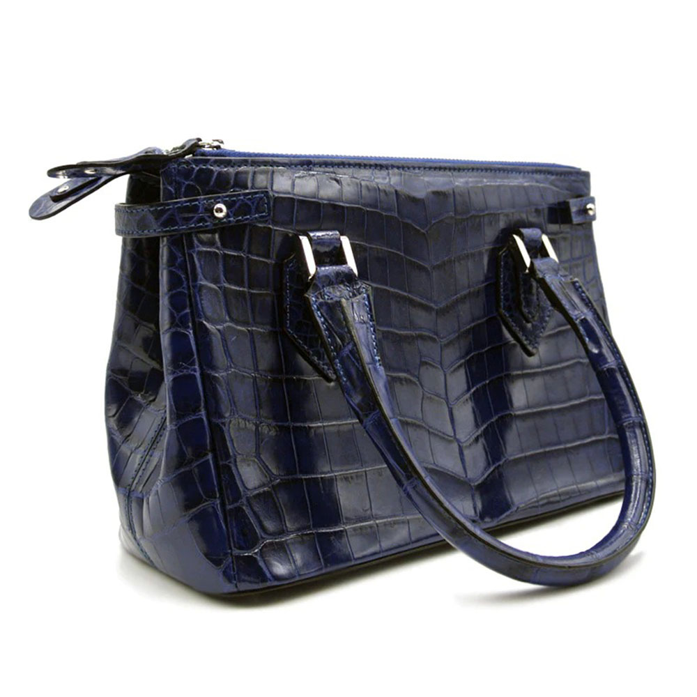 Gracen Juliette Nile Crocodile Women's Handbag Blue Image