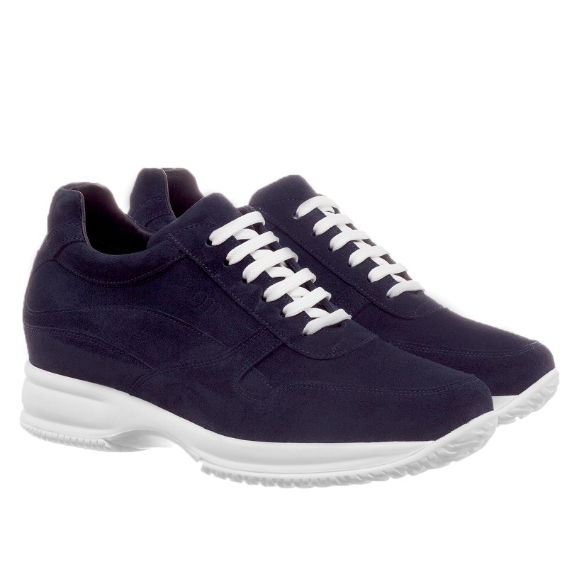 Guido Maggi Malaga Calf Leather Shoes Navy Blue Suede Image