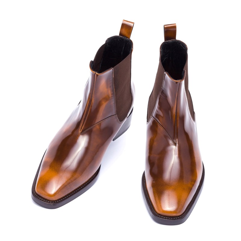 Guido Maggi Turkey Calfskin Boots Shiny Brown Image