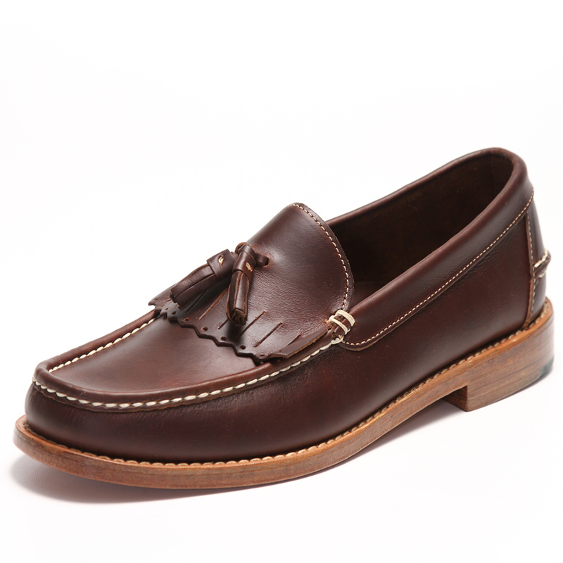 Handsewn Shoe Co. Tassel Kilt Loafer Dark Brown Image