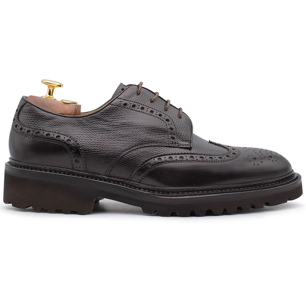 Harris Shoes 1913 Leather Stringed Wingtip Oxfords Brown Image