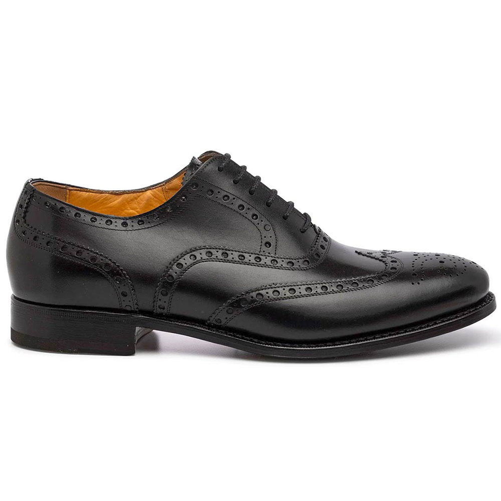 Harris Shoes 1913 Leather Stringed Wingtip Shoes Nero Image