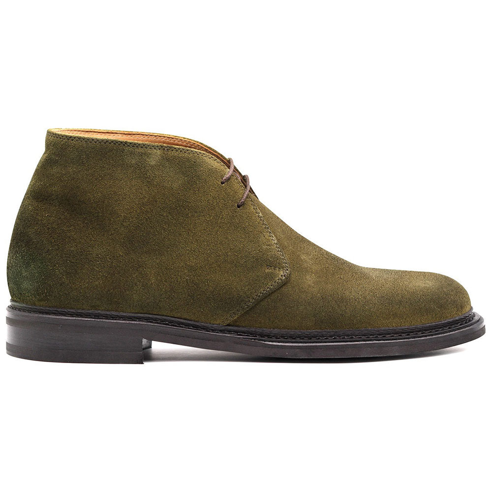 Harris Shoes 1913 Suede Ankle Boots Green Image