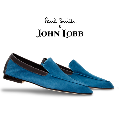 John Lobb Lucca Suede Loafers Sea Blue Image