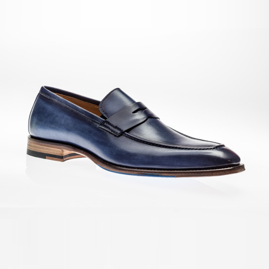 Jose Real Amberes Penny Loafers Deep Blue Image