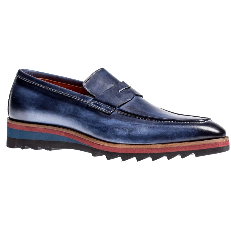 Jose Real H605-Z Penny Loafers Deep Blue Image