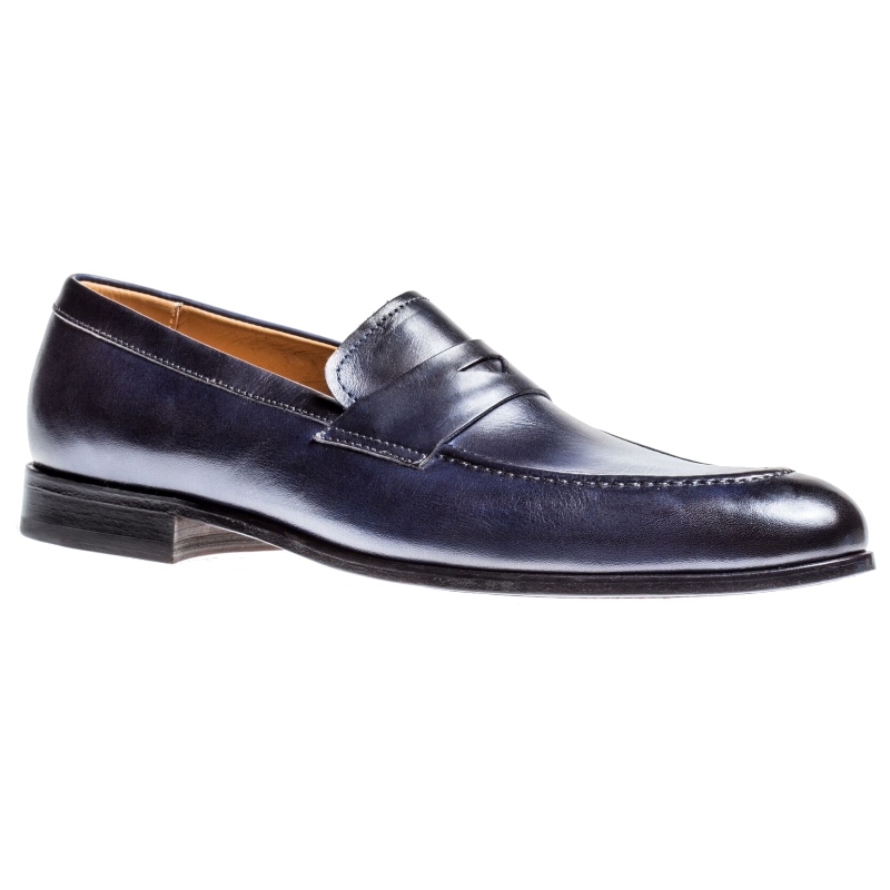 Jose Real M208 Penny Loafers Deep Blue Image