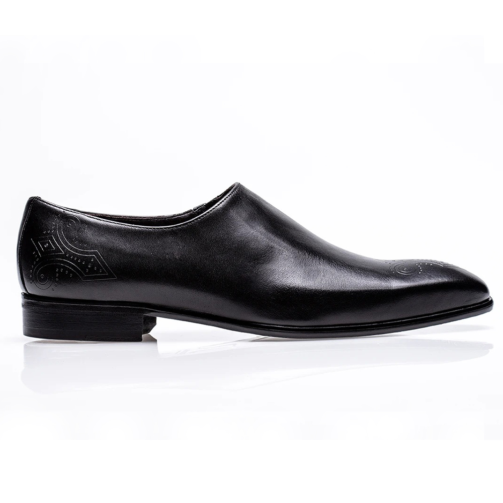 Jose Real Mastrich Wholecut Slip On Shoes Black Image