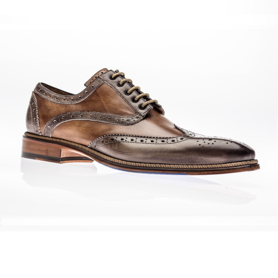 Jose Real Veloce Wingtip Spectator Shoes Cafe / Cuoio Image