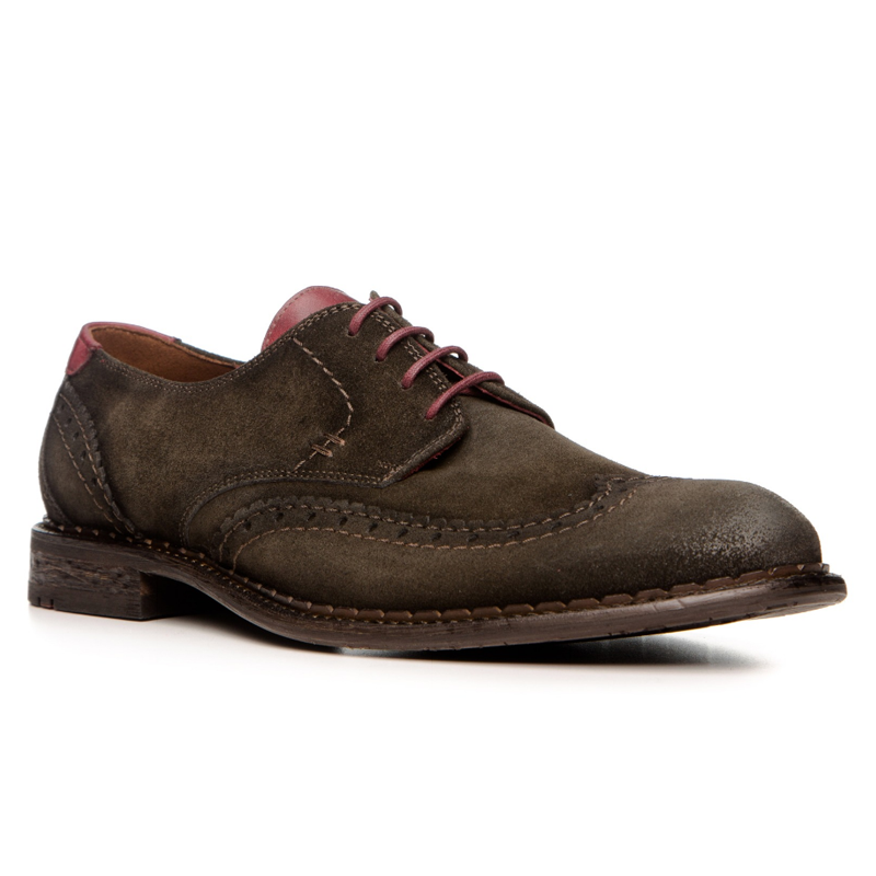 Lloyd Giles Suede Brogue Shoes Brown Image
